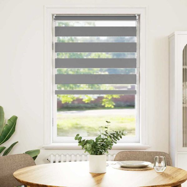 vidaXL Tenda a rullo oscurante zebra 50x100 cm grigia