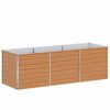 vidaXL Letto Rialzato Giardino 240x80x77 cm in Acciaio Zincato Argento