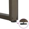 vidaXL Gambe per tavolo da bar a forma di U 2 pz in acciaio naturale 50x(110-111) cm