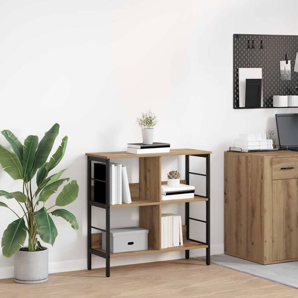 vidaXL Libreria Rovere artigianale 82 x 32 x 79 cm Legno multistrato