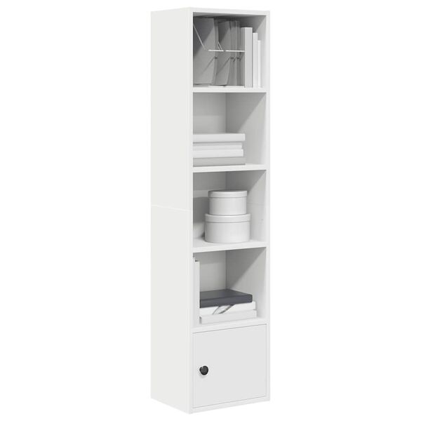 vidaXL Libreria Bianca 31x24x127 cm in Legno Multistrato