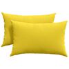 vidaXL Cuscini da Divano 2 pz Tessuto Giallo Chiaro 60 x 40 cm