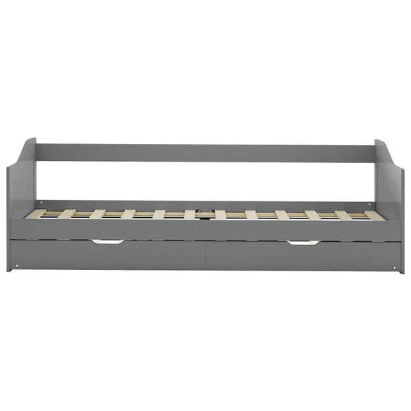vidaXL Dormeuse Estraibile senza Materasso Grigia 90x200 cm