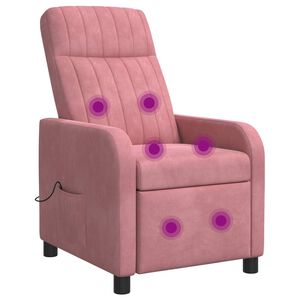 vidaXL Poltrona Massaggiante Rosa Velluto (V)