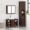 vidaXL Set Mobili da Bagno 3 pz Rovere Marrone in Legno Multistrato