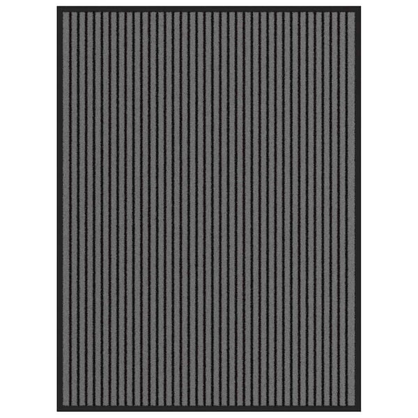 vidaXL Zerbino a Strisce Nere e Grigie 90x120 cm