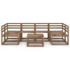 vidaXL Set Salotto da Giardino 7pz in Legno di Pino Impregnato Marrone
