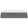 vidaXL Letto con contenitore e materasso Grigio scuro 180 x 200 cm