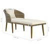 vidaXL Chaise Longue da Giardino in Polyrattan Grigio/Beige