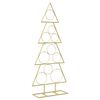 vidaXL Albero di Natale in metallo KUOPIO 90 cm Acciaio Oro