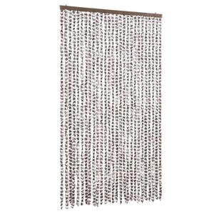 vidaXL Tenda Antimosche Tortora e Bianca 118x220 cm in Ciniglia
