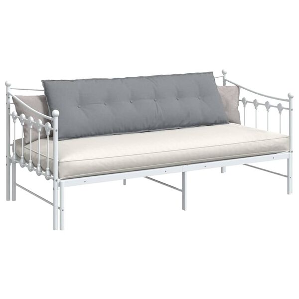 vidaXL Cuscino per Schiena Grigio chiaro 160 x 19 x 50 cm Tessuto