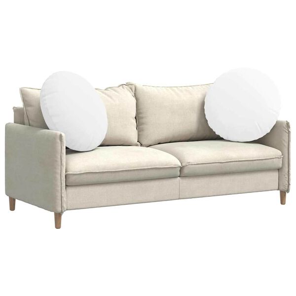 vidaXL Cuscini per Seduta 2 pcs Bianco &Oslash;60 x 21 cm Tessuto
