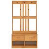 vidaXL Albero da Ingresso SANDNES 87x40x159,5 cm in Legno di Pino