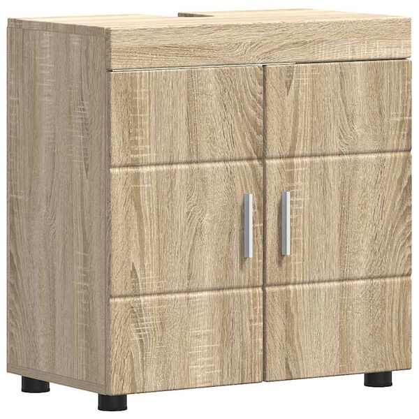 vidaXL Set di Armadi da Bagno TULUM Rovere Sonoma 60 x 34 x 63 cm