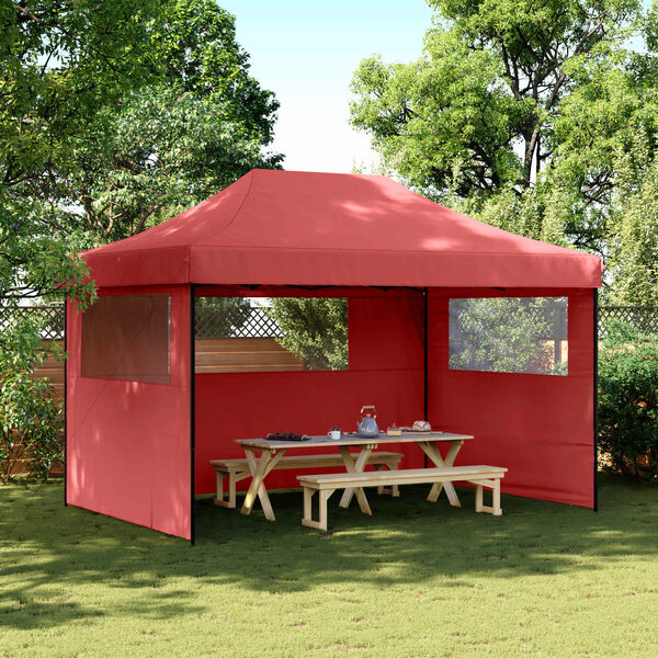 vidaXL Tenda Party Borgogna 279 x 410 x 315 cm Tessuto Oxford