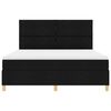 vidaXL Letto a molle con materasso Nero 180 x 200 cm Tessuto