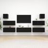 vidaXL Set di Mobili Porta TV 7 pz Nero in Legno Multistrato