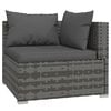 vidaXL Set Divani da Giardino 13 pz con Cuscini in Polyrattan Grigio