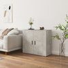vidaXL Credenza Grigio Cemento 80x33x70 cm in Legno Multistrato