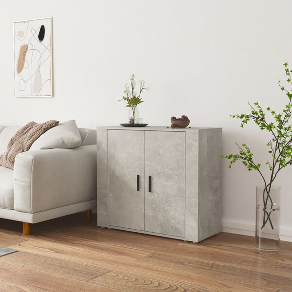 vidaXL Credenza Grigio Cemento 80x33x70 cm in Legno Multistrato