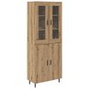 vidaXL Credenza 2 pcs Rovere artigianale 69,5 x 34 x 180 cm