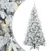 vidaXL Albero di Natale Artificiale con Rami Pieghevoli Bianco 210 cm