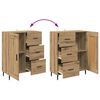 vidaXL Credenza 2 pcs Rovere artigianale Legno multistrato