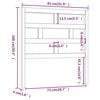 vidaXL Testiera per Letto Nera 81x4x100 cm in Legno Massello di Pino