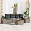 vidaXL Set Divano da Giardino 6 pcs Grigio polyrattan