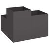 vidaXL Vaso da giardino Nero 100 x 100 x 60 cm Acciaio