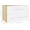 vidaXL Set Mobili Bagno 2 pz Bianco e Rovere Sonoma Legno Multistrato
