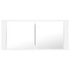 vidaXL Specchio da Bagno con LED Bianco 100x12x45 cm in Acrilico