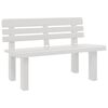 vidaXL Panchina da Giardino Bianca 110x52x71 cm in Polipropilene