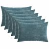 vidaXL Federa 6 pz HEERLEN Blu 30 x 50 cm Tessuto Chenille