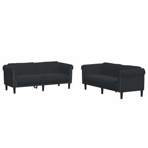 vidaXL Set di Divani 2 pz Nero in Velluto