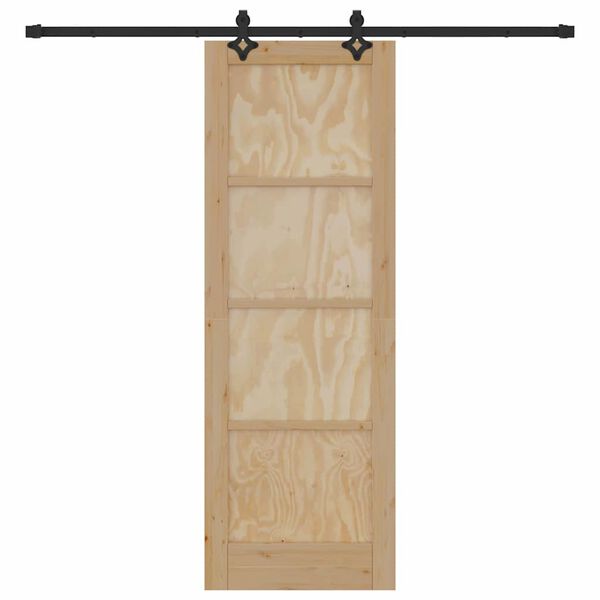 vidaXL Porta scorrevole ORKDAL Marrone 73,5 x 211 cm Pino massello