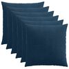 vidaXL Federa 6 pz ALMELO Blu navy 55 x 55 cm corduroy