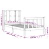 vidaXL Giroletto senza Materasso Bianco 90x200 cm Legno Massello Pino
