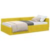 vidaXL Cornice del letto ad angolo Giallo 90 cm x 200 cm Velluto