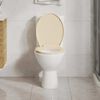 vidaXL Tavoletta WC a Chiusura Ammortizzata Beige Ovale
