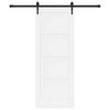 vidaXL Porta scorrevole ORKDAL Bianco 78 x 202 cm Pino massello
