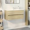 vidaXL Mobile Lavabo Rovere Sonoma 90x38,5x45 cm in Legno Multistrato