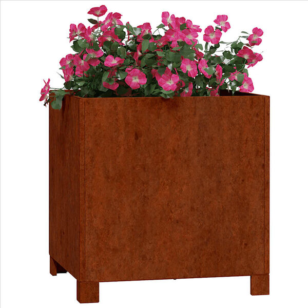vidaXL Fioriera con Gambe Ruggine 40x40x40 cm Acciaio Corten