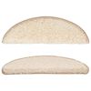 vidaXL Tappetini per scale 15 pz 56x17x3 cm Crema Semicircolari