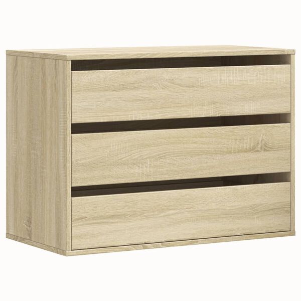 vidaXL Cassettiera Angolare Rovere Sonoma 80x41x58cm Legno Multistrato