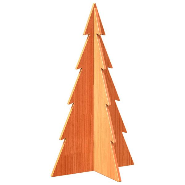 vidaXL Albero di Natale Marrone Cera 80 cm in Legno Massello di Pino