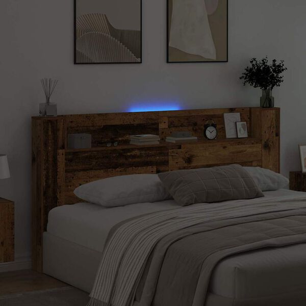 vidaXL Testiera Legno vecchio 200 x 15 x 103,5 cm Legno multistrato