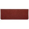 vidaXL Tappetini Autoadesivi per Scale 15 pz 65x24,5x3,5 cm Rosso