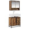 vidaXL Mobile da Bagno Legno vecchio 65 x 33 x 60 cm Legno multistrato